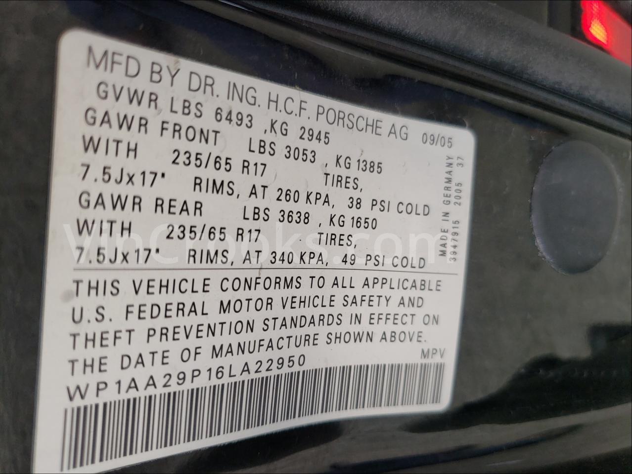 WP1AA29P16LA22950