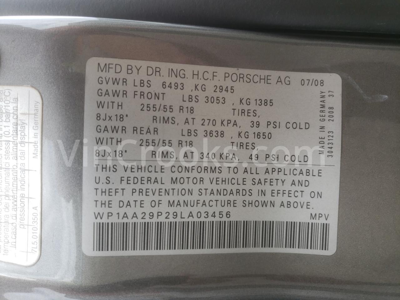 WP1AA29P29LA03456