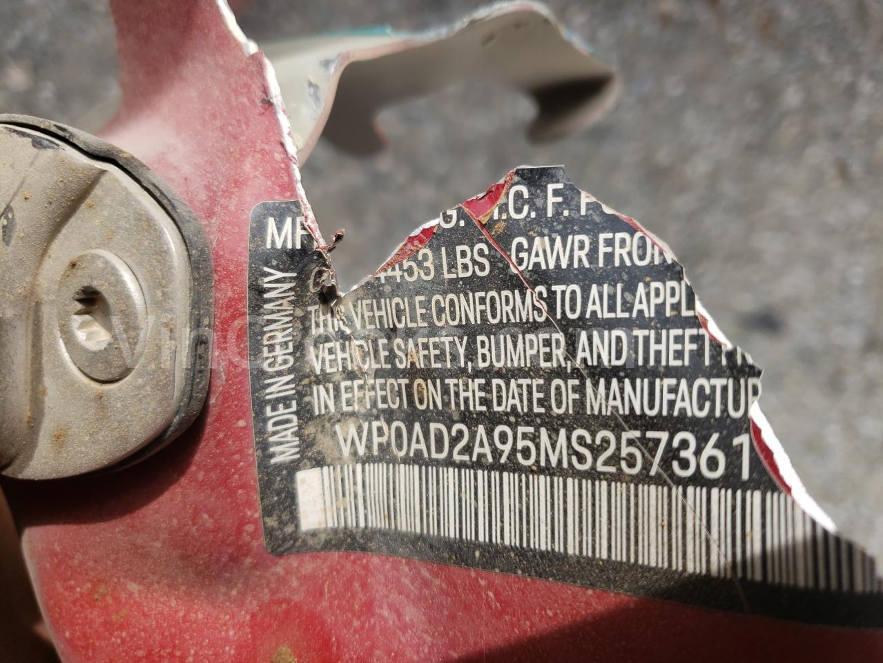 WP0AD2A95MS257361