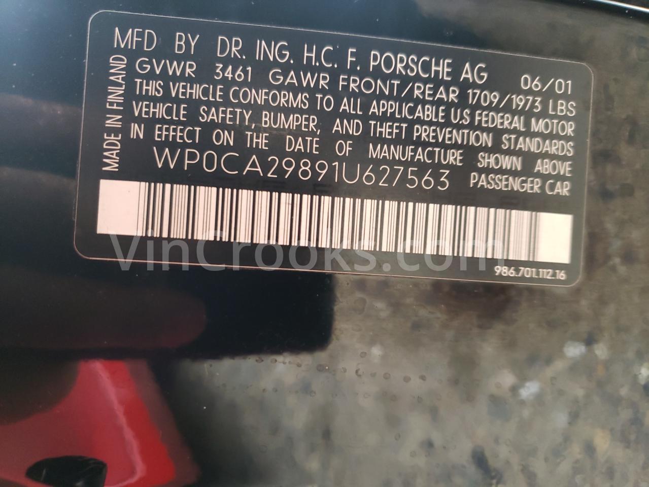 WP0CA29891U627563