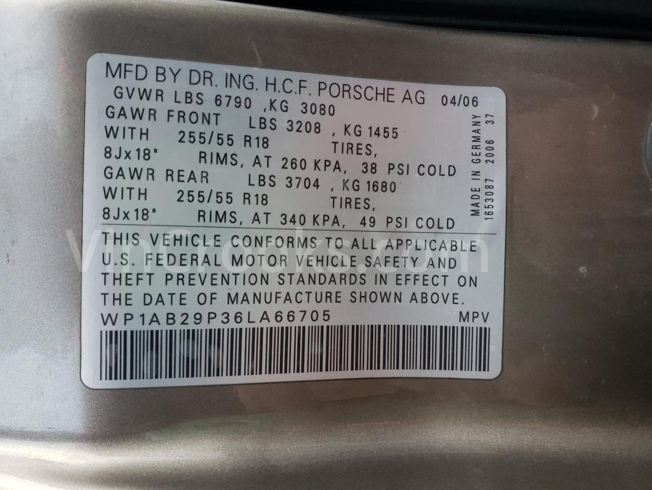 WP1AB29P36LA66705