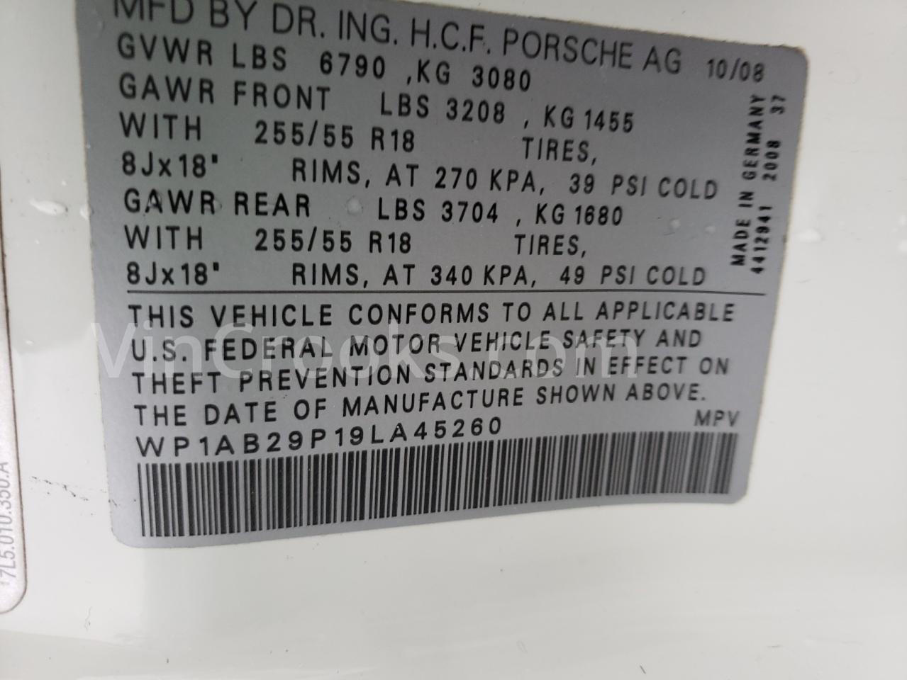 WP1AB29P19LA45260