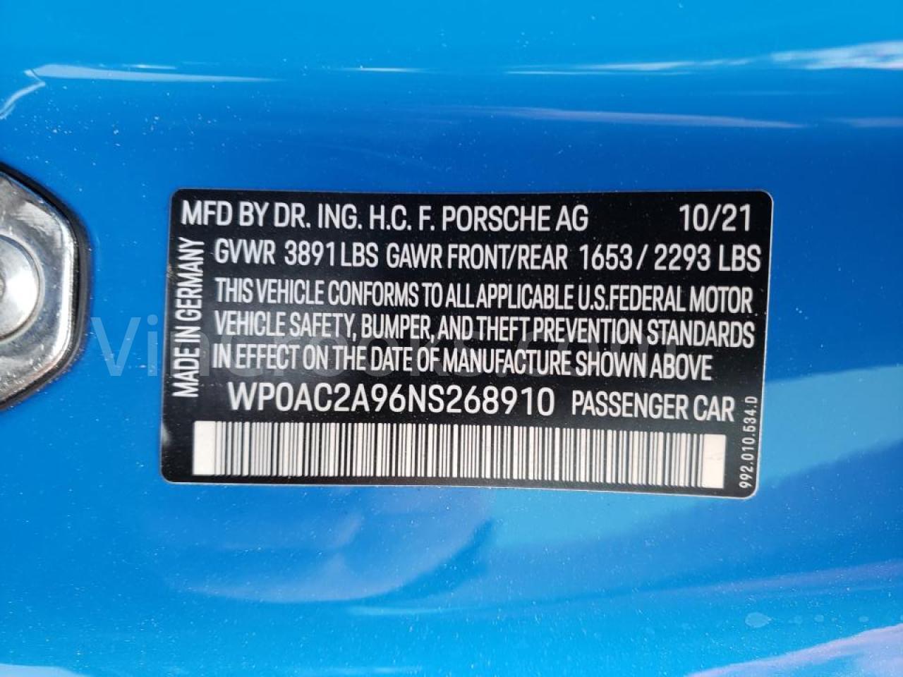 WP0AC2A96NS268910