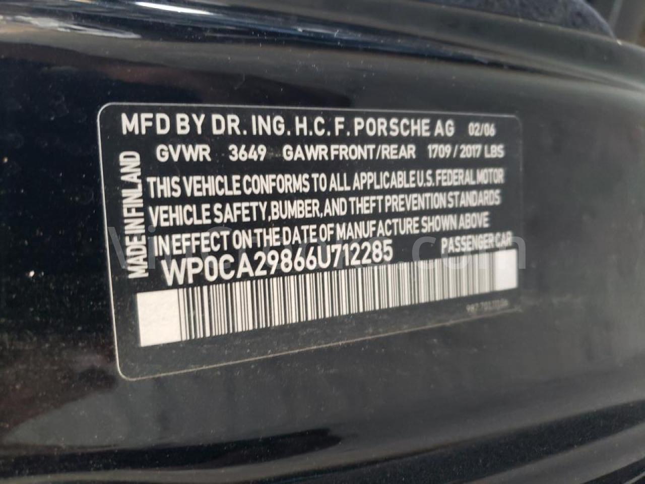 WP0CA29866U712285