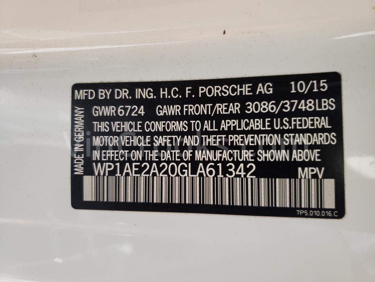 WP1AE2A20GLA61342