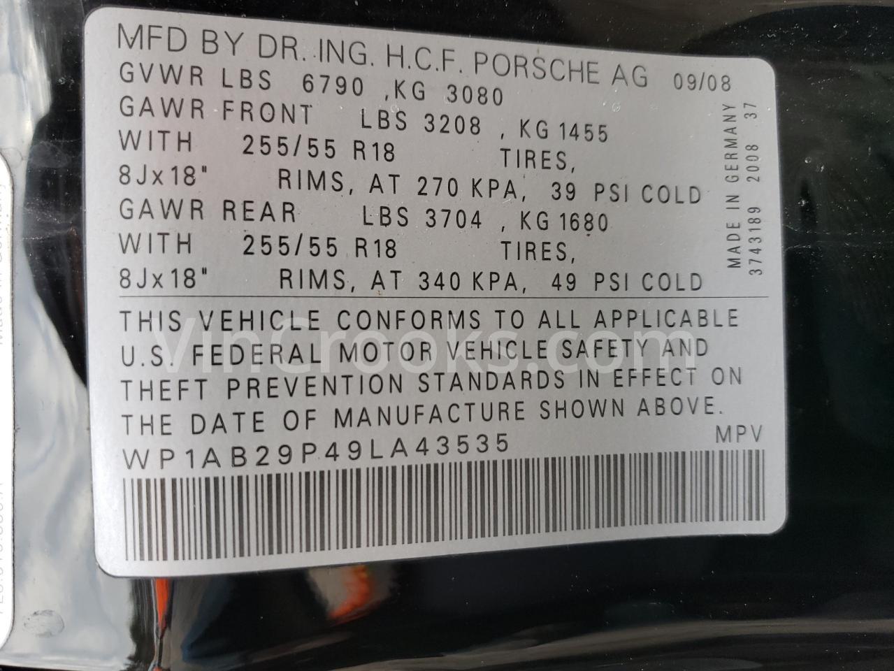 WP1AB29P49LA43535