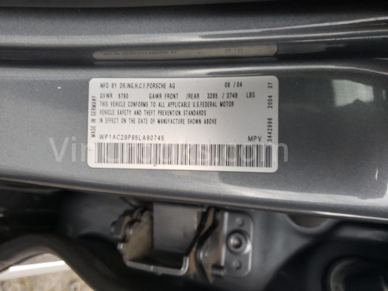 WP1AC29P95LA90745