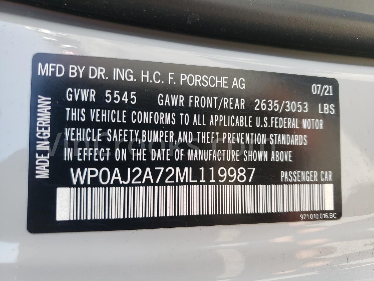WP0AJ2A72ML119987