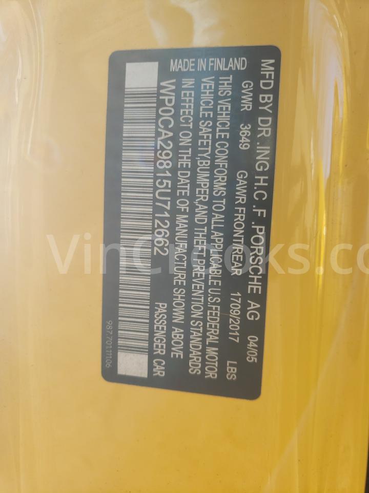WP0CA29815U712662