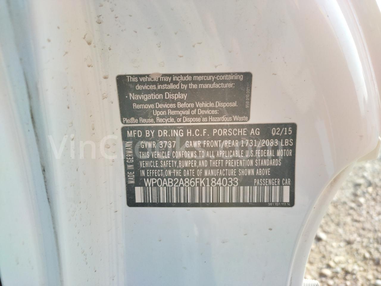 WP0AB2A86FK184033