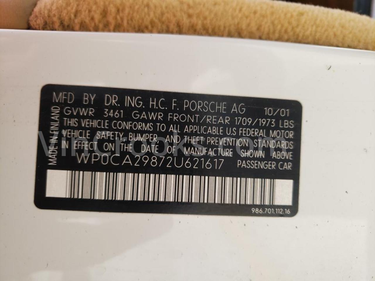WP0CA29872U621617