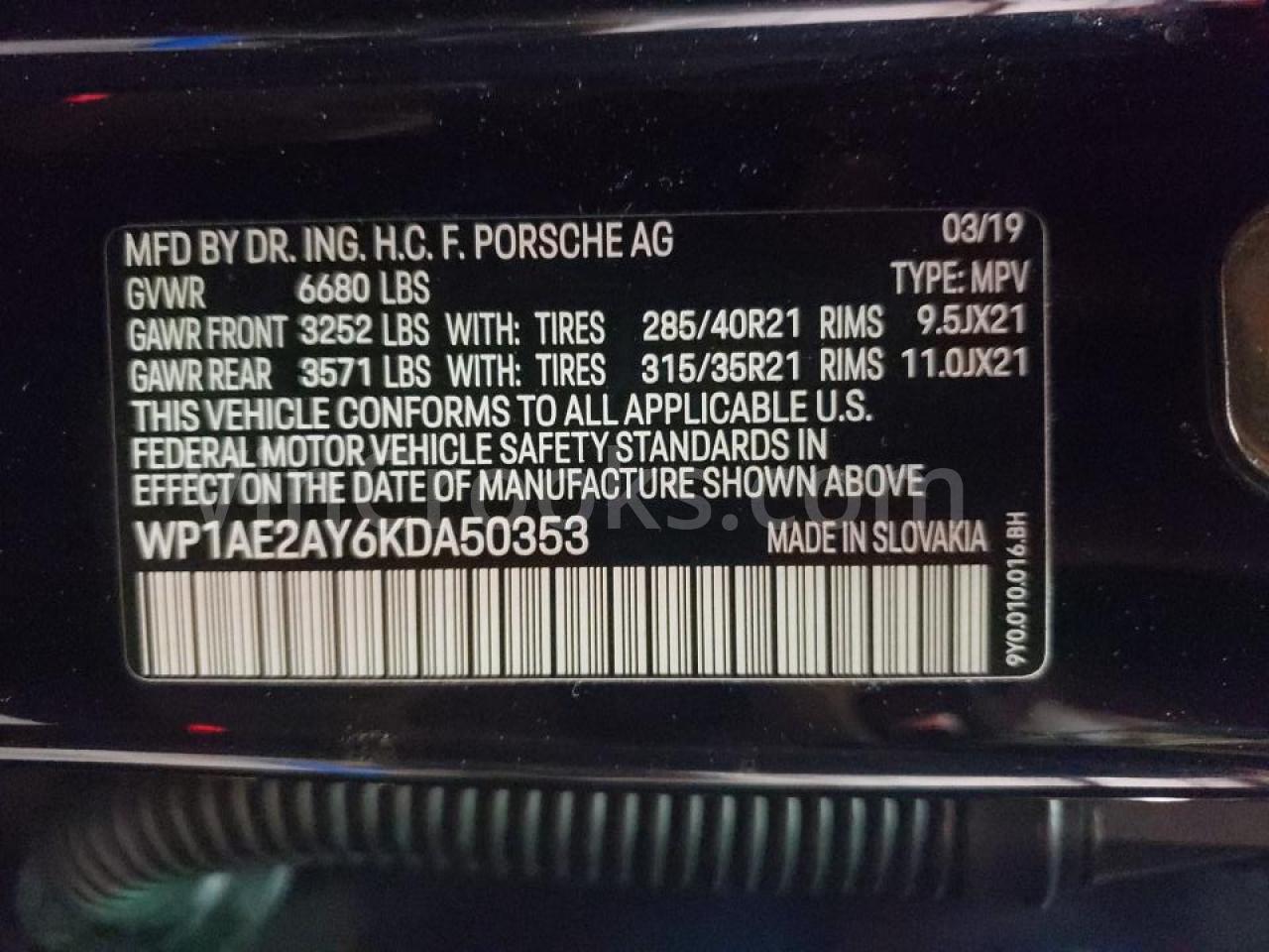 WP1AE2AY6KDA50353