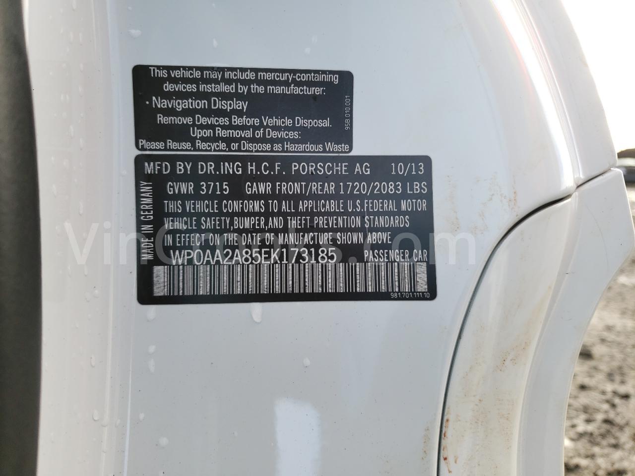 WP0AA2A85EK173185