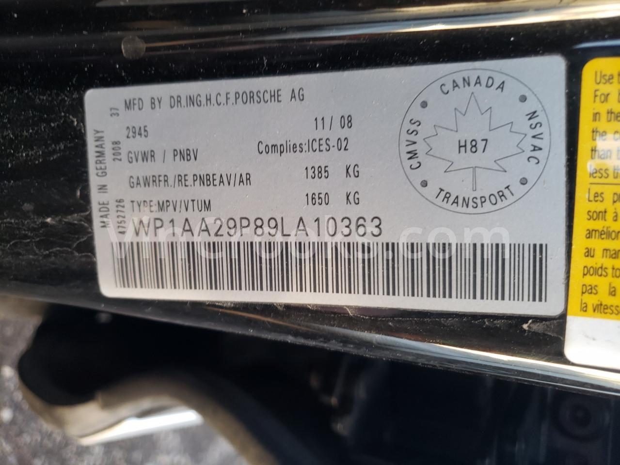WP1AA29P89LA10363