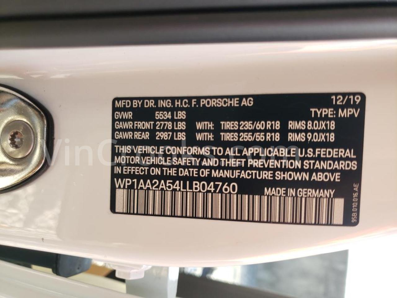 WP1AA2A54LLB04760