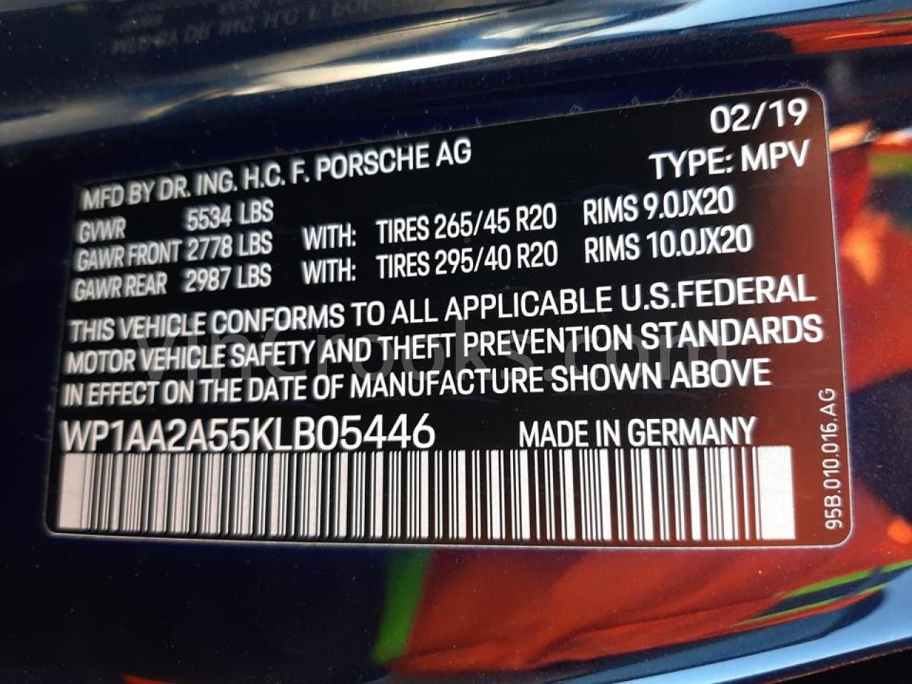 WP1AA2A55KLB05446