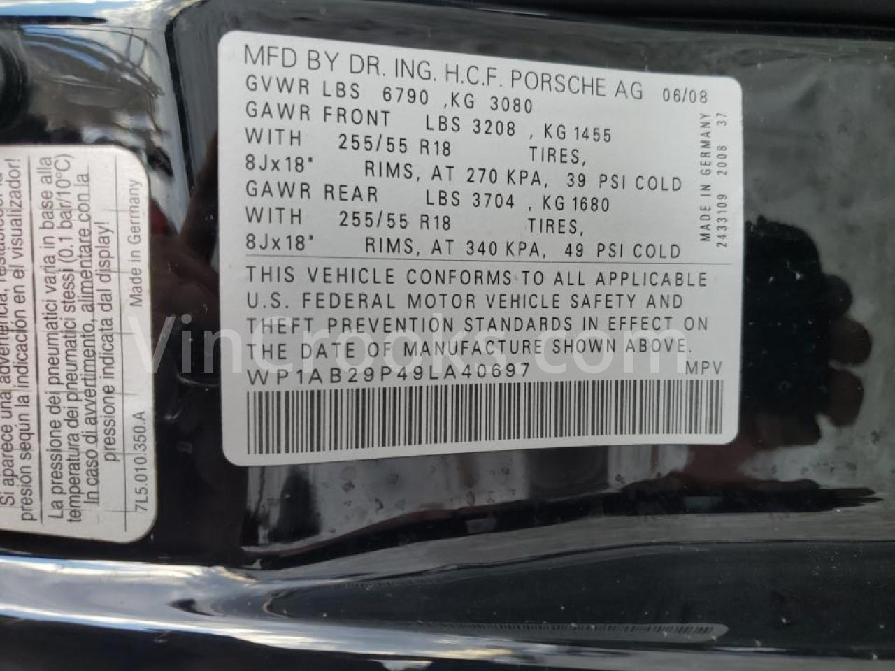 WP1AB29P49LA40697
