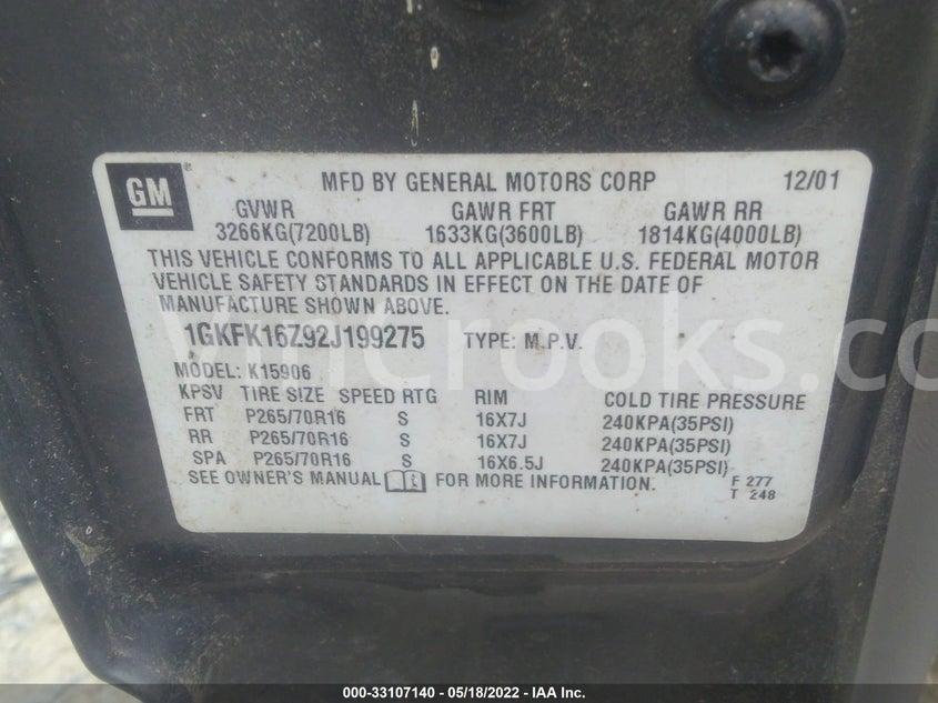 1GKFK16Z92J199275