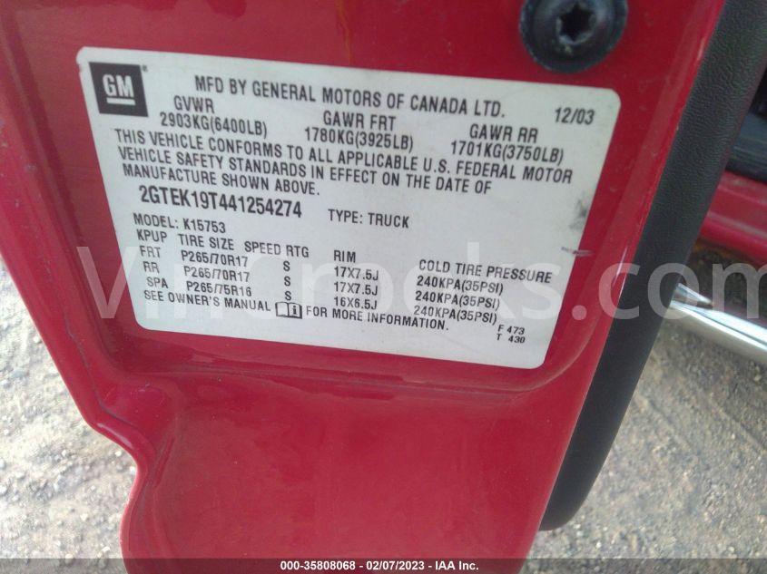2GTEK19T441254274