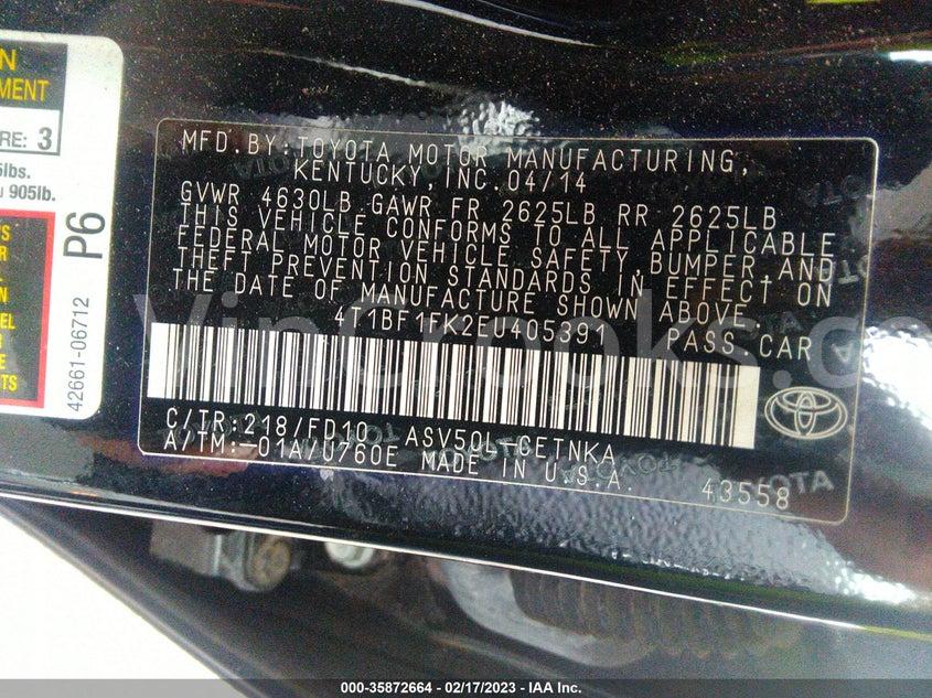 4T1BF1FK2EU405391