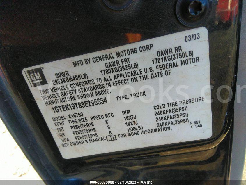 1GTEK19T83E296654
