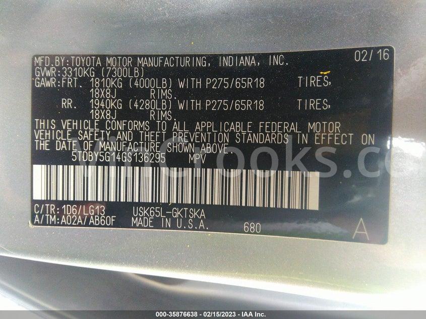 5TDBY5G14GS136295