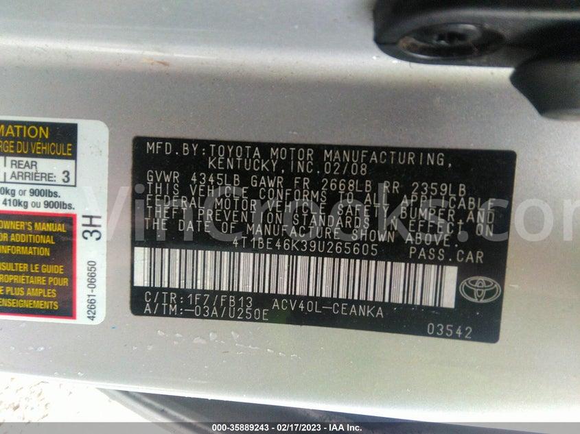4T1BE46K39U265605