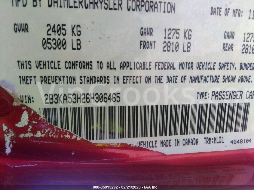 2B3KA53H26H306465