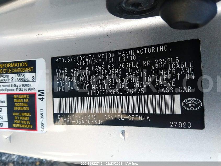 4T1BF3EK6BU176125