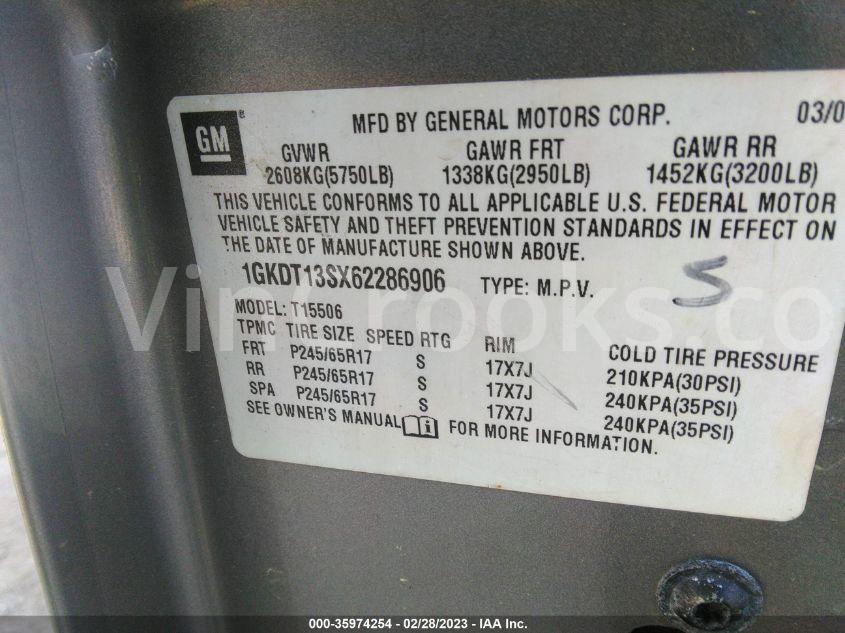 1GKDT13SX62286906