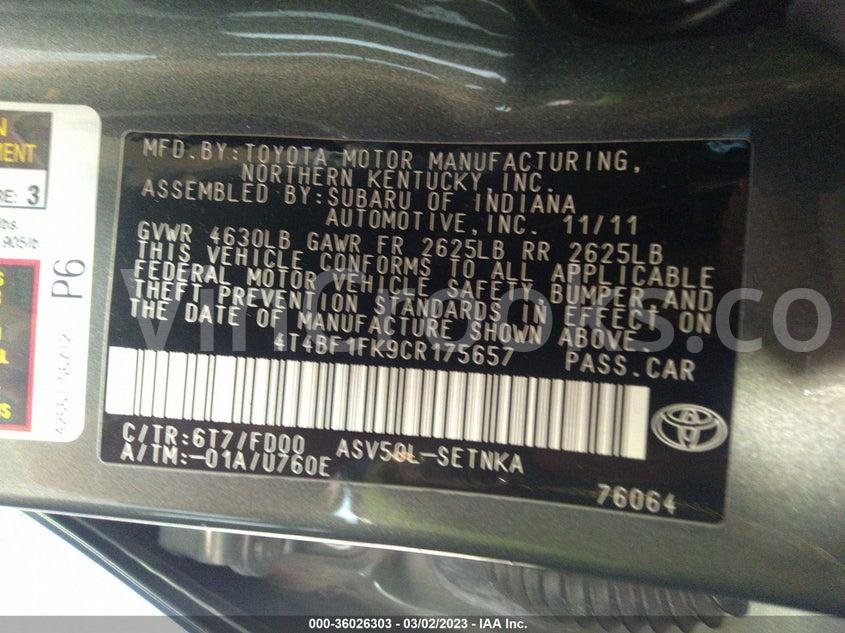 4T4BF1FK9CR175657
