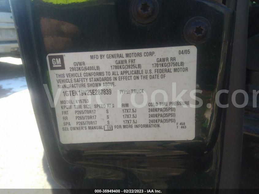 1GTEK19V25E287839
