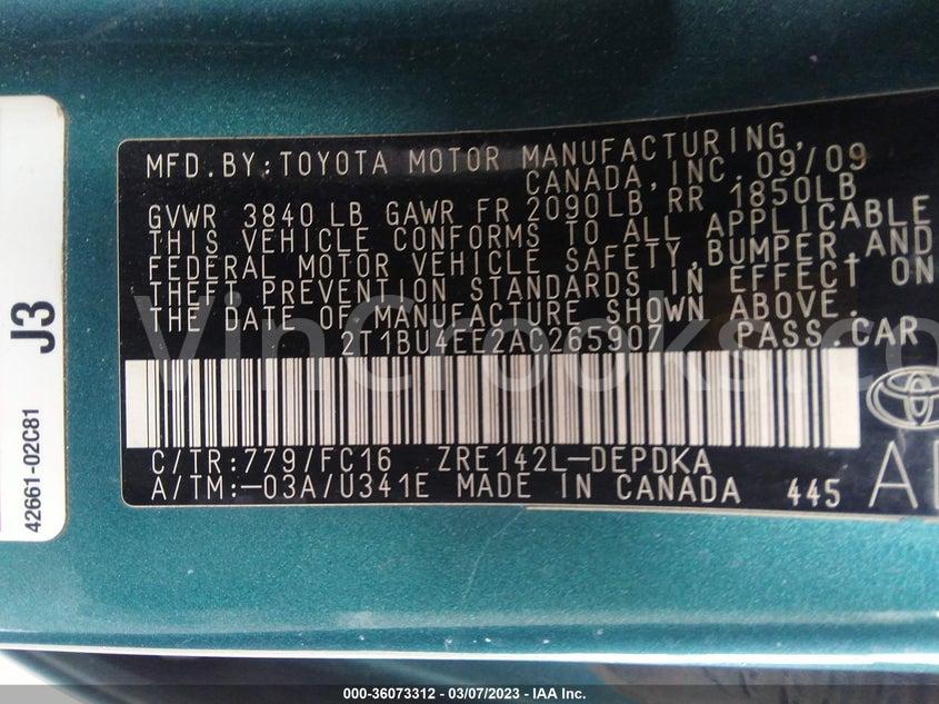 2T1BU4EE2AC265907