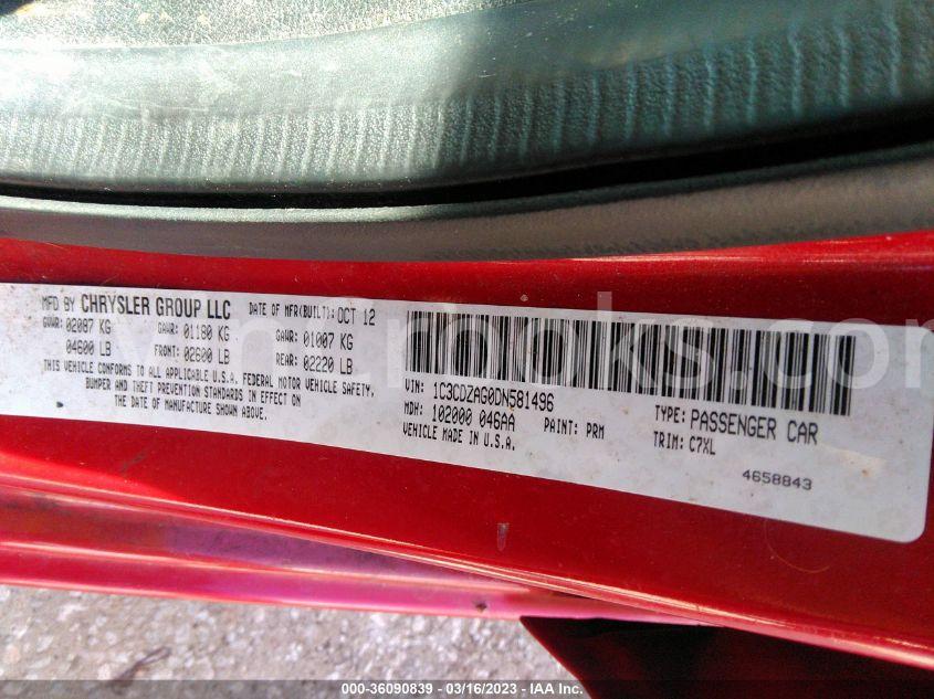 1C3CDZAG0DN581496