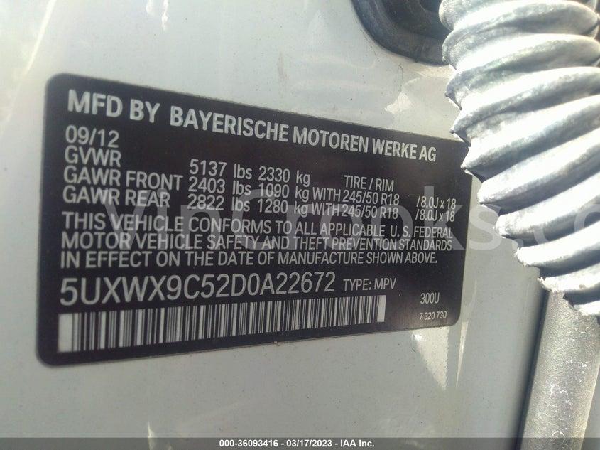 5UXWX9C52D0A22672