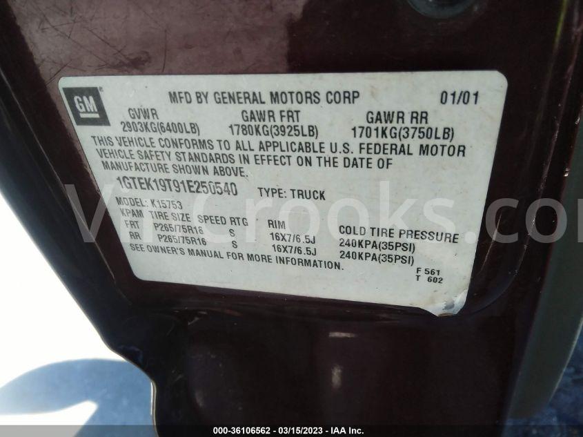1GTEK19T91E250540