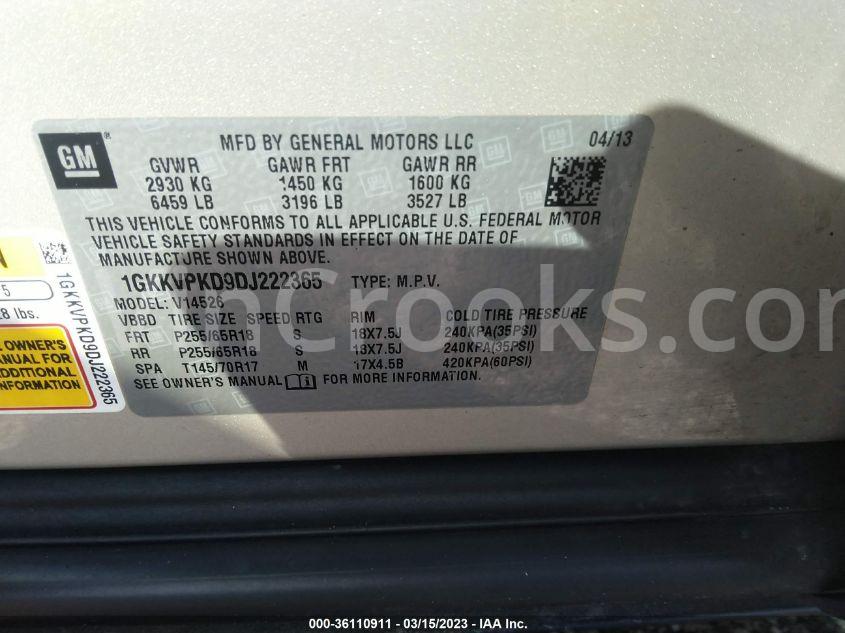 1GKKVPKD9DJ222365