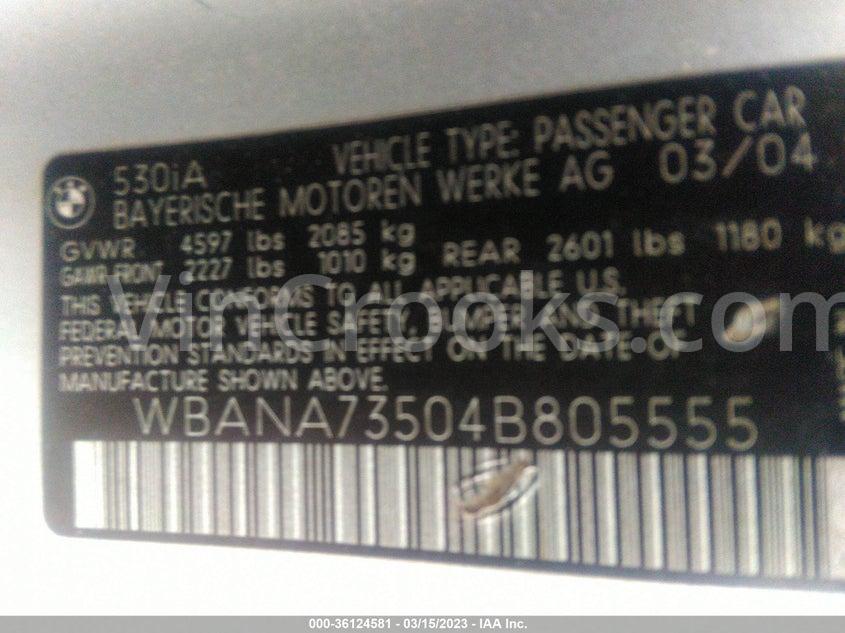 WBANA73504B805555