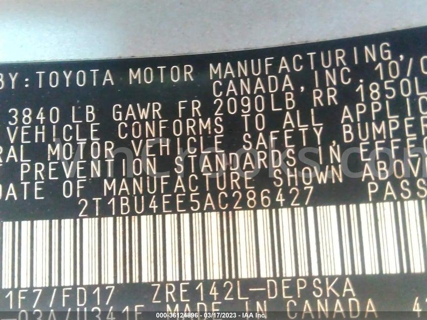 2T1BU4EE5AC286427