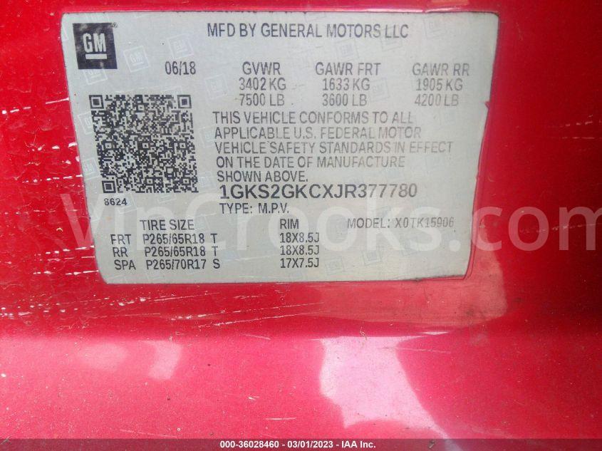 1GKS2GKCXJR377780