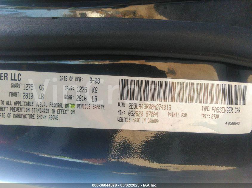 2B3LA43R08H274013