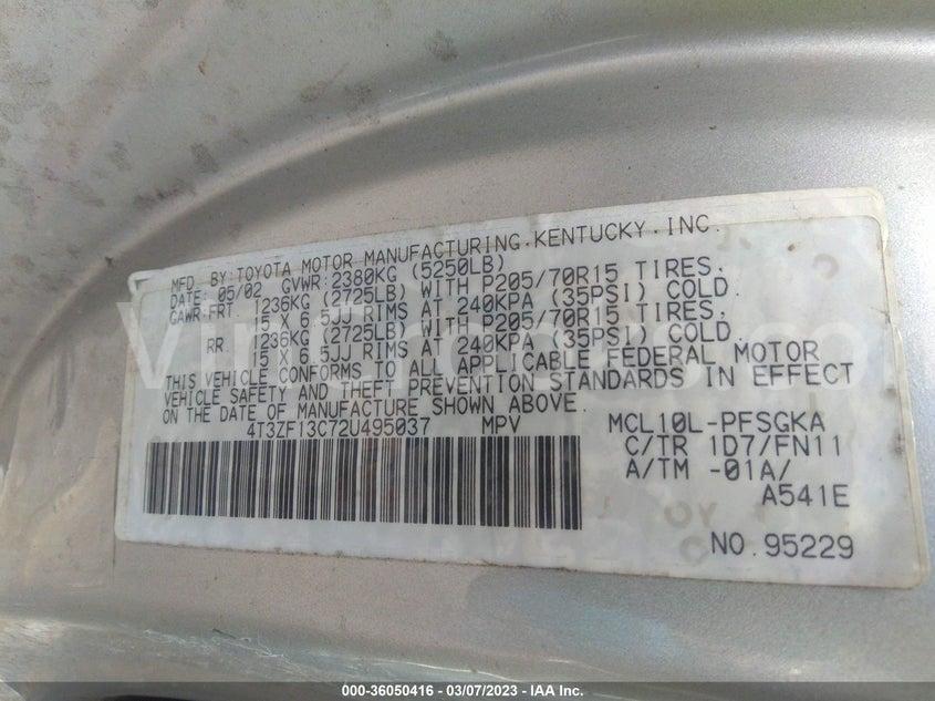4T3ZF13C72U495037