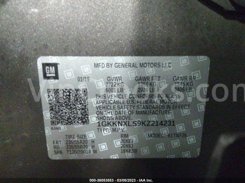 1GKKNXLS9KZ214231
