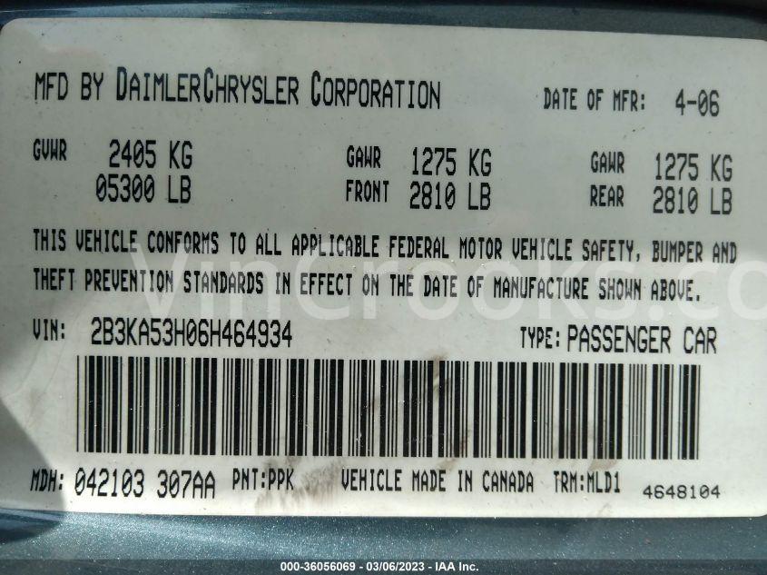 2B3KA53H06H464934