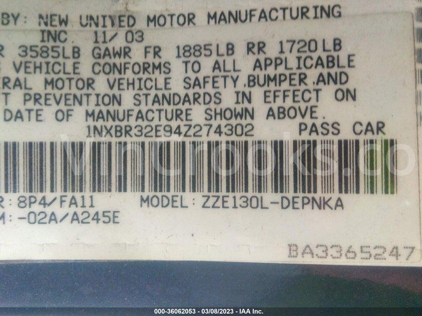 1NXBR32E94Z274302