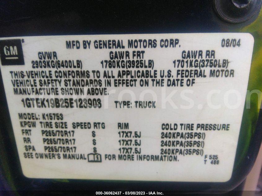 1GTEK19B25E123903