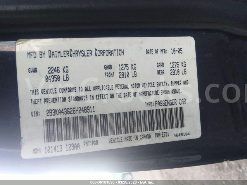 2B3KA43G26H248911
