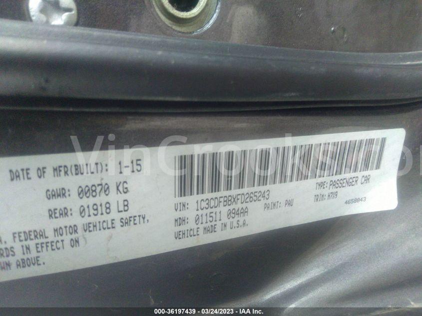 1C3CDFBBXFD265243