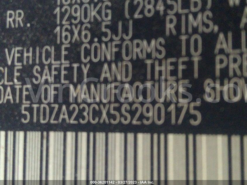 5TDZA23CX5S290175