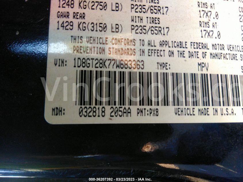 1D8GT28K77W683363